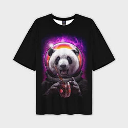 Мужская футболка оверсайз Panda Cosmonaut
