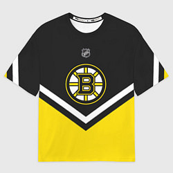 Футболка оверсайз мужская NHL: Boston Bruins, цвет: 3D-принт