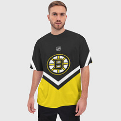 Футболка оверсайз мужская NHL: Boston Bruins, цвет: 3D-принт — фото 2