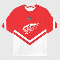 Футболка оверсайз мужская NHL: Detroit Red Wings, цвет: 3D-принт
