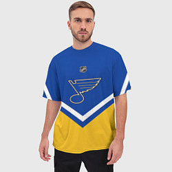 Футболка оверсайз мужская NHL: St. Louis Blues, цвет: 3D-принт — фото 2