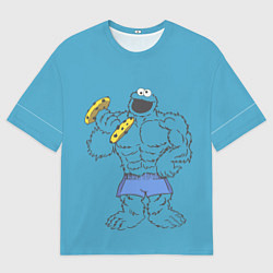 Футболка оверсайз мужская Коржик качок, цвет: 3D-принт