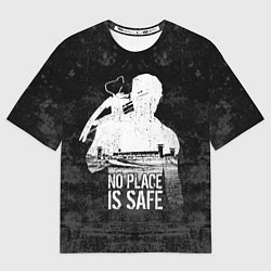 Футболка оверсайз мужская No Place is Safe, цвет: 3D-принт