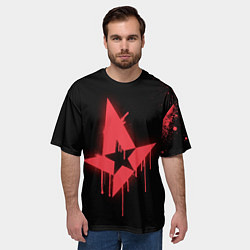Футболка оверсайз мужская Astralis: Black collection, цвет: 3D-принт — фото 2