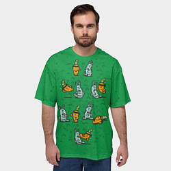 Футболка оверсайз мужская Боевая морковь, цвет: 3D-принт — фото 2