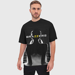 Футболка оверсайз мужская Brazzers - контрсвет, цвет: 3D-принт — фото 2