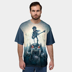Футболка оверсайз мужская Motorhead Guitarist, цвет: 3D-принт — фото 2