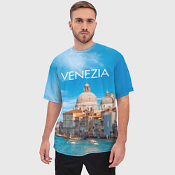 Футболка оверсайз мужская Венеция - архитектура, цвет: 3D-принт — фото 2