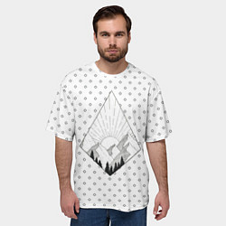 Футболка оверсайз мужская Восход солнца, цвет: 3D-принт — фото 2