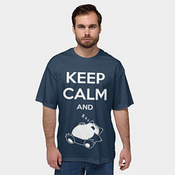 Футболка оверсайз мужская Keep Calm & Zzz, цвет: 3D-принт — фото 2