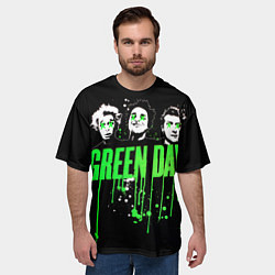 Футболка оверсайз мужская Green Day: Acid eyes, цвет: 3D-принт — фото 2