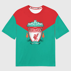 Футболка оверсайз мужская Liverpool: Green style, цвет: 3D-принт