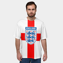 Футболка оверсайз мужская Сборная Англии, цвет: 3D-принт — фото 2