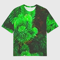 Футболка оверсайз мужская Зелёная ель, цвет: 3D-принт