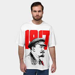 Футболка оверсайз мужская Ленин 1917, цвет: 3D-принт — фото 2