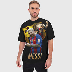 Футболка оверсайз мужская Messi Star, цвет: 3D-принт — фото 2