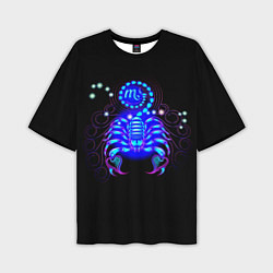 Футболка оверсайз мужская Космический Скорпион, цвет: 3D-принт