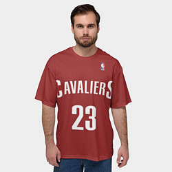 Футболка оверсайз мужская Cavaliers Cleveland 23: Red, цвет: 3D-принт — фото 2