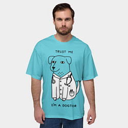 Футболка оверсайз мужская Trust me, цвет: 3D-принт — фото 2