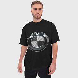 Футболка оверсайз мужская BMW - emblem, цвет: 3D-принт — фото 2