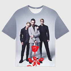 Футболка оверсайз мужская Depeche Mode: Red Flower, цвет: 3D-принт
