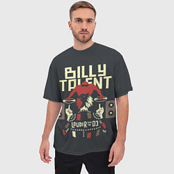 Футболка оверсайз мужская Billy Talent: Louder than the DJ, цвет: 3D-принт — фото 2