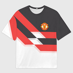 Футболка оверсайз мужская Manchester United: Stipe, цвет: 3D-принт