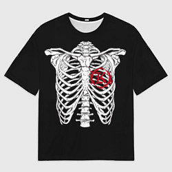 Футболка оверсайз мужская Кукрыниксы: Скелет, цвет: 3D-принт