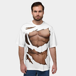 Футболка оверсайз мужская Идеальный рельеф, цвет: 3D-принт — фото 2