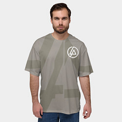 Футболка оверсайз мужская Linkin Park: Grey style, цвет: 3D-принт — фото 2