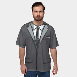 Футболка оверсайз мужская Костюм, цвет: 3D-принт — фото 2