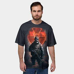 Футболка оверсайз мужская STALKER: Red Sun, цвет: 3D-принт — фото 2