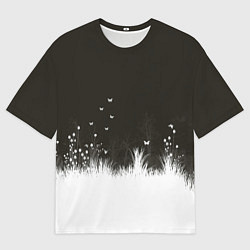 Футболка оверсайз мужская Ночная полянка, цвет: 3D-принт