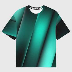 Мужская футболка оверсайз Emerald lines