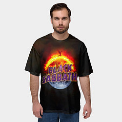 Футболка оверсайз мужская Black Sabbath земля в огне, цвет: 3D-принт — фото 2