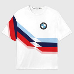 Футболка оверсайз мужская BMW БМВ WHITE, цвет: 3D-принт