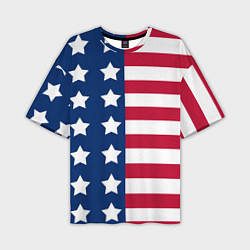 Футболка оверсайз мужская USA Flag, цвет: 3D-принт