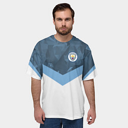 Футболка оверсайз мужская Manchester City FC: Sport, цвет: 3D-принт — фото 2