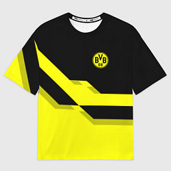 Футболка оверсайз мужская BVB FC: Yellow style, цвет: 3D-принт