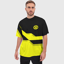 Футболка оверсайз мужская BVB FC: Yellow style, цвет: 3D-принт — фото 2