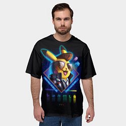 Футболка оверсайз мужская Retro Pikachu, цвет: 3D-принт — фото 2