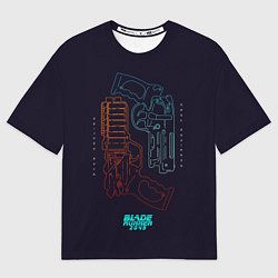 Футболка оверсайз мужская Blade Runner Guns, цвет: 3D-принт