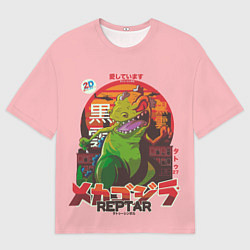 Футболка оверсайз мужская Godzilla Reptar, цвет: 3D-принт