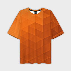 Футболка оверсайз мужская Orange abstraction, цвет: 3D-принт