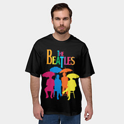 Футболка оверсайз мужская The Beatles: Colour Rain, цвет: 3D-принт — фото 2