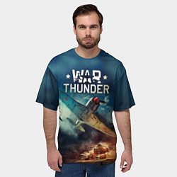 Футболка оверсайз мужская Гром войны, цвет: 3D-принт — фото 2