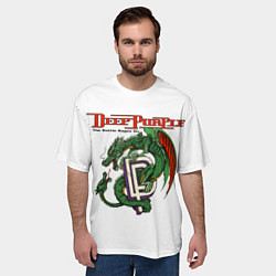 Футболка оверсайз мужская Deep Purple: Green Gragon, цвет: 3D-принт — фото 2