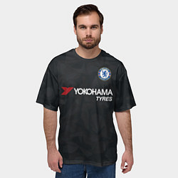 Футболка оверсайз мужская Челси Форма Гостевая 17/18, цвет: 3D-принт — фото 2