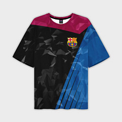 Мужская футболка оверсайз FC Barcelona: Abstract
