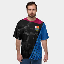 Футболка оверсайз мужская FC Barcelona: Abstract, цвет: 3D-принт — фото 2